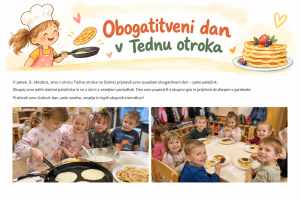 Obogatitveni dan v Tednu otroka